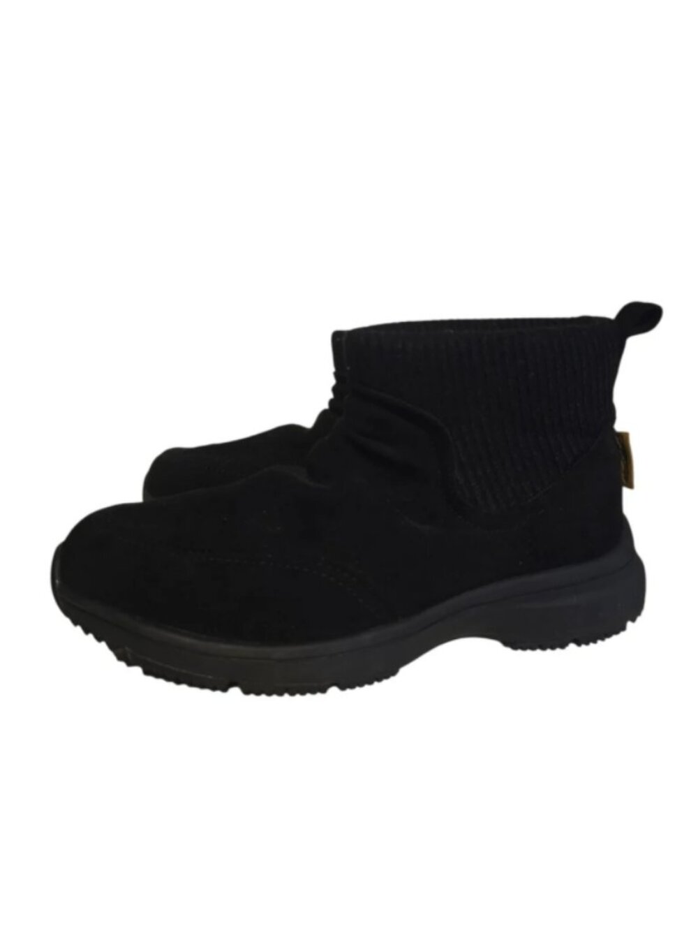Black Suede Ankle Boots - Comfortable Slip-On